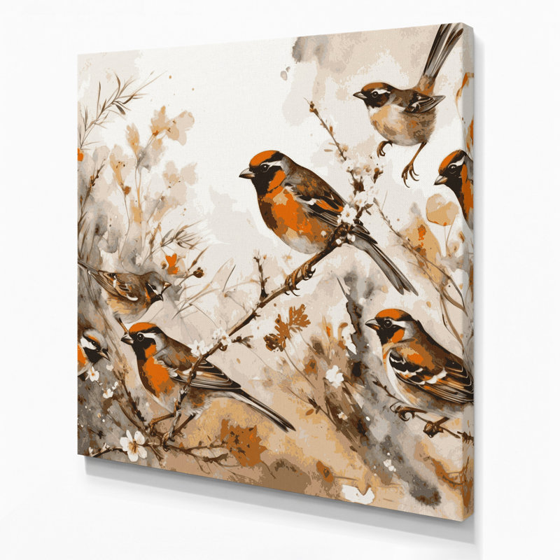 «Birds Rufous», H 32 po x l 32 po
