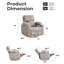 Fauteuils inclinables et pivotants électriques Veya avec appui-tête et accoudoirs réglables, avec fonctions de massage et de chauffage-295032905