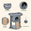 Cat Tree 57cm Indoor Activity Centre with Cat House, Top Perch, Jute Scratching Pad & Hanging Toy Ball-1074942620