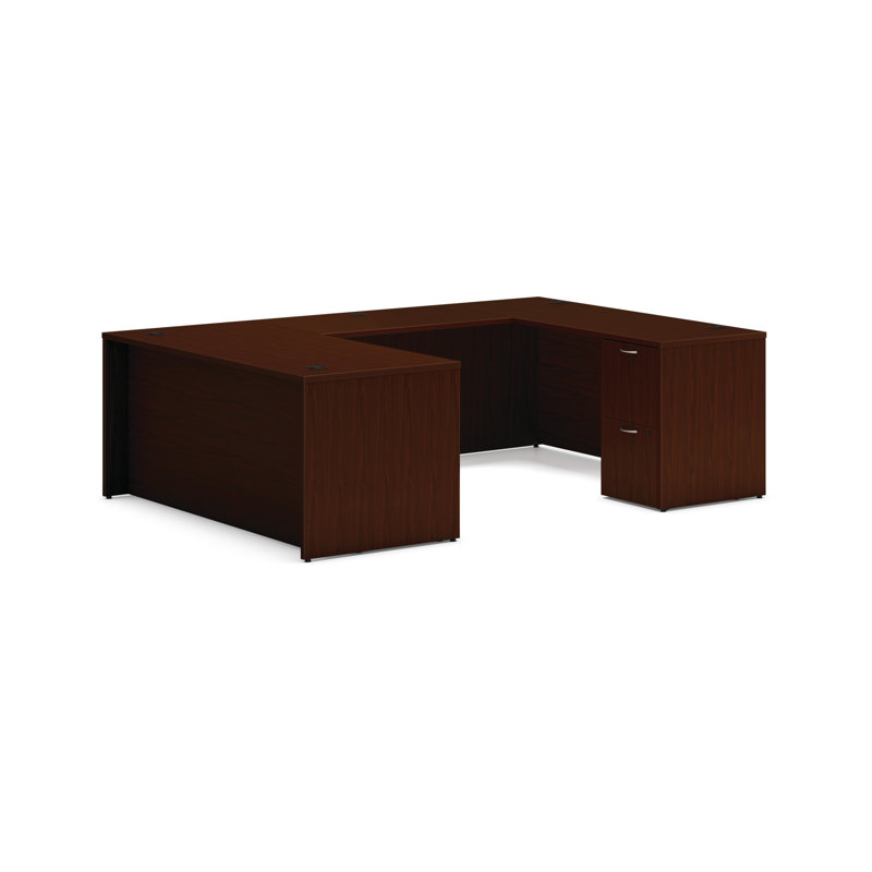 Mod U-Desk, Traditional Mahogany