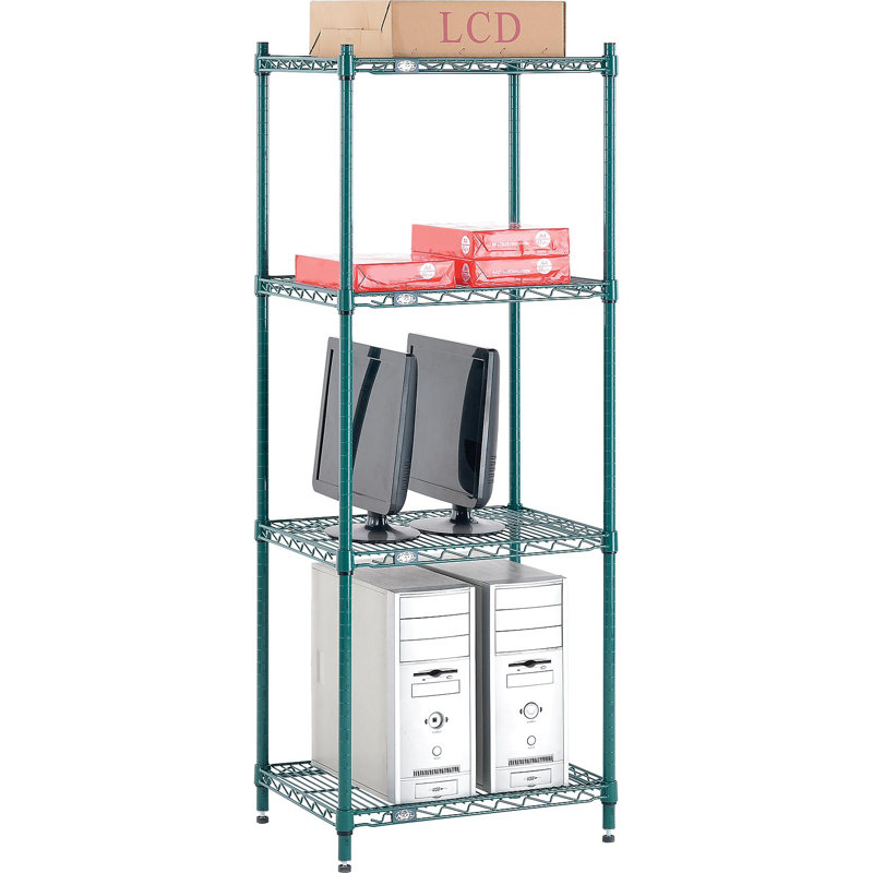 Étagère de démarrage, Polyester vert, H 63 po x l 48 po x P 24 po