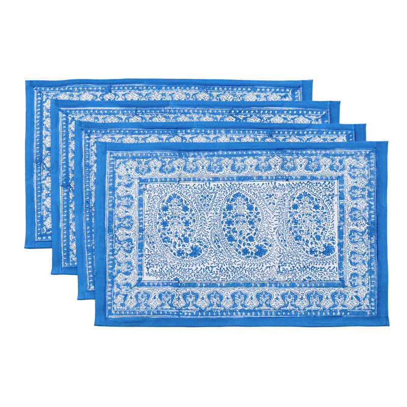 Simten Paisley Rectangle Placemat And Napkin Set