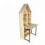 Bureau escamotable pliable avec tablettes de rangement et structure en fer