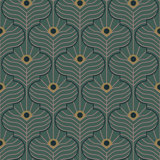 Moroccan Peacock - Spruce Green Wallpaper