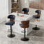 Ensemble de 2 tabourets de bar rembourrés et réglables en cuir Modern Blue-1299401261