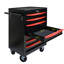 20" Tool Storage Chest - 7 Drawers, Bearing, Steel 7 Lockable, Black&Red Construction