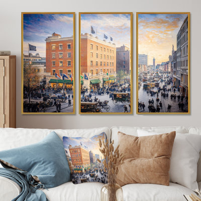 Dublin Fair City II - Dublin Wall Art Living Room Set