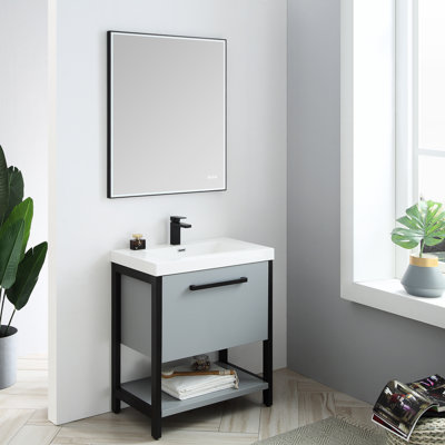 Herakleitos 29.31'' Single Bathroom Vanity with Top