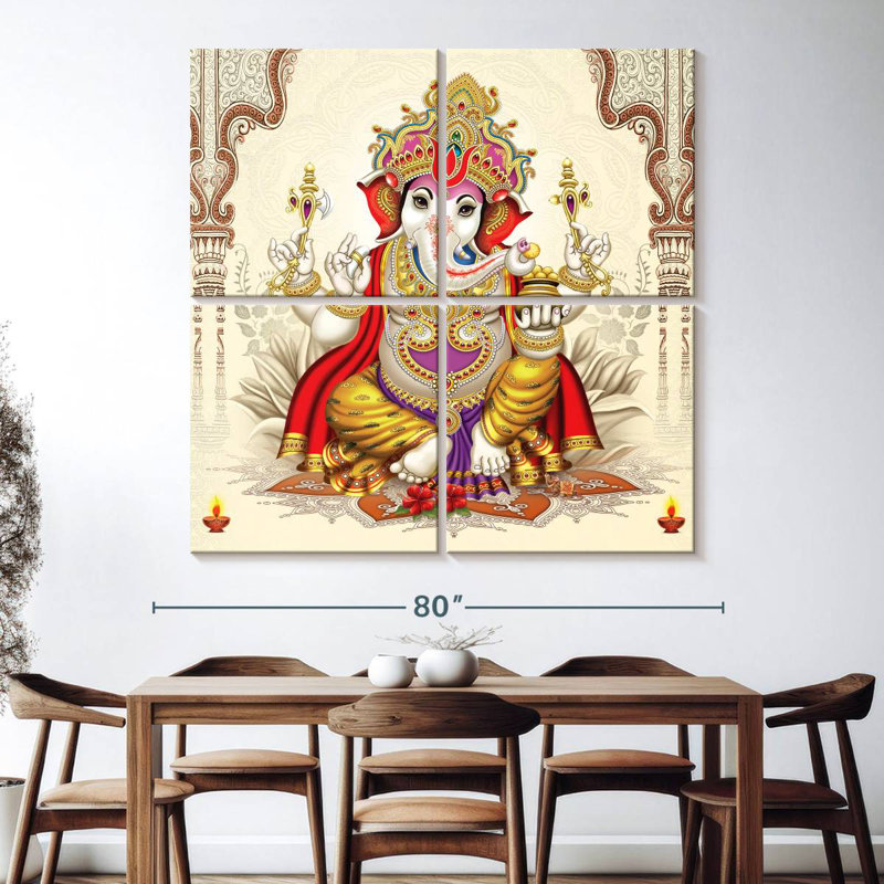 Divinité Adella Ganesh, H 74 po x l 74 po