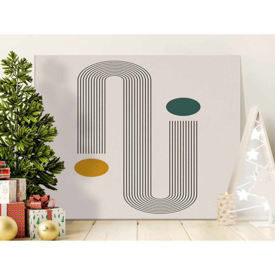 Abstract Arches Canvas Art, Modern Geometric Print, Gallery Wrapped Wall Decor, Ready to Hang, Boho Minimalist Design, Archival Quality