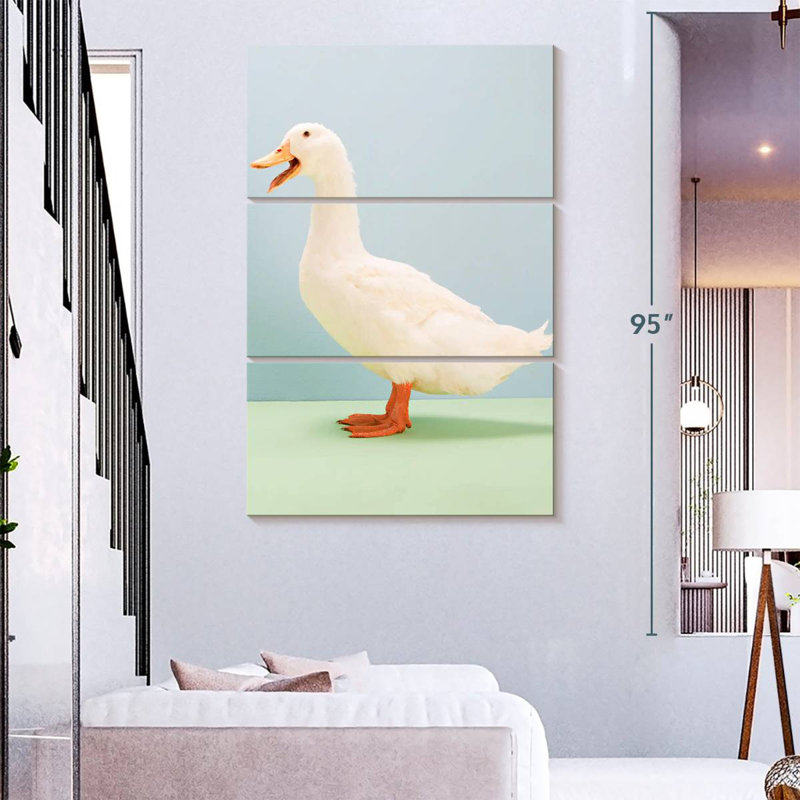 Brampt Quacking White Duck, 38" H x 24" W