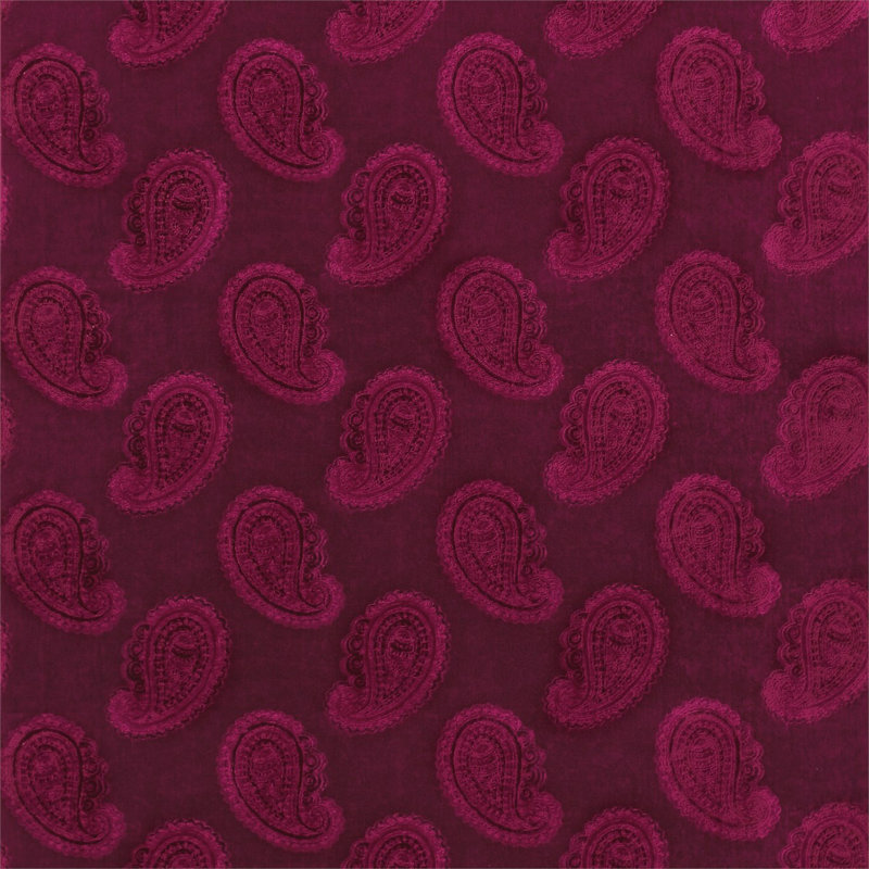 Orissa Velvet Fabric, Burgundy