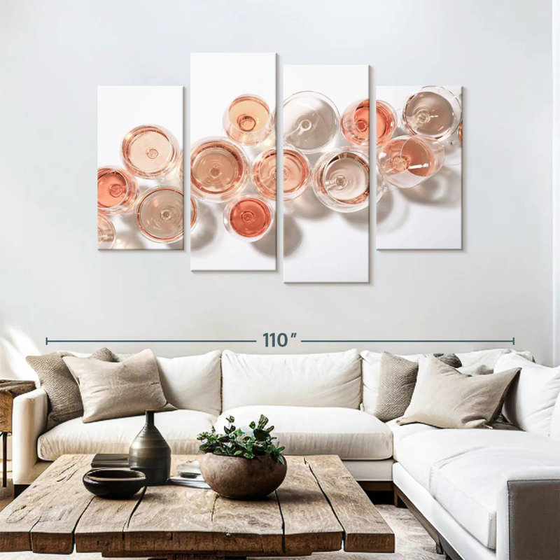 Yarlin Rose Wine For Everyone, 54" H x 84" W