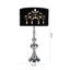 Lampe de table 1 lumière en chrome avec abat-jour en lin noir