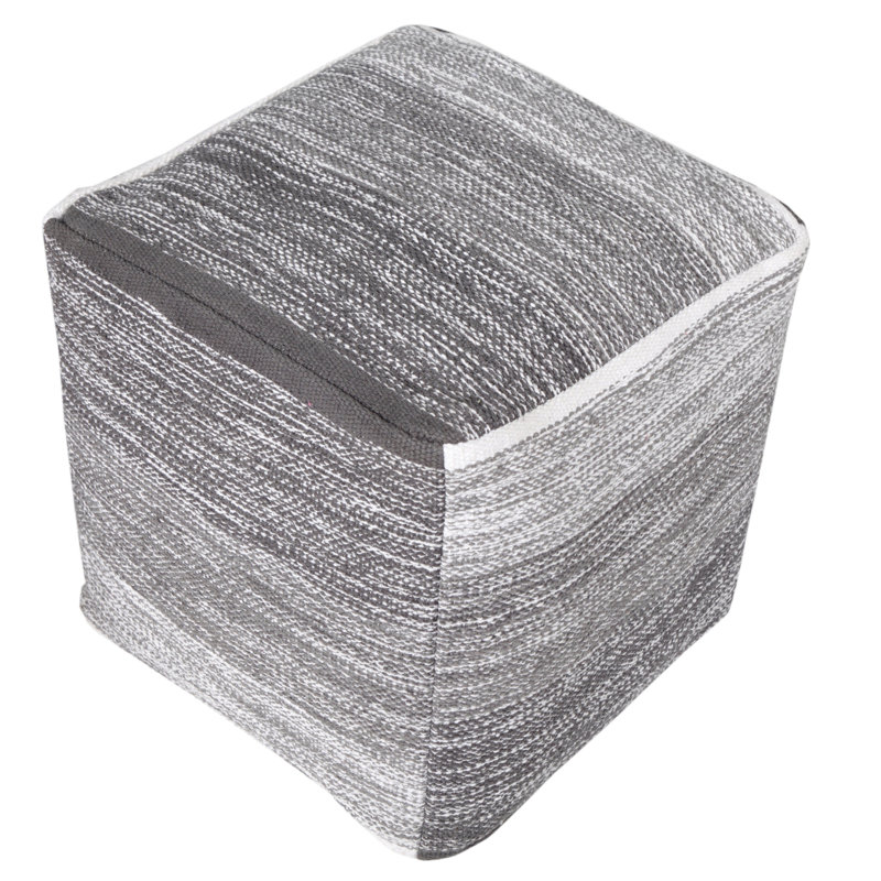 Repose-pieds 100% coton 16 po gris