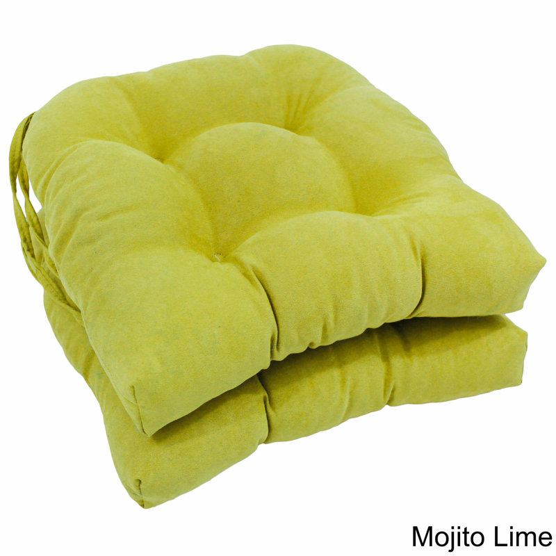 Outdoor 3.5'' Dining Chair Seat Cushion, Mojito Lime
