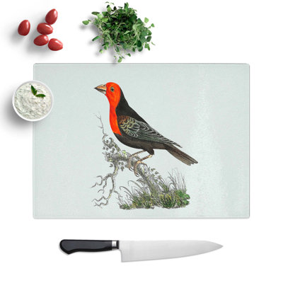 Tempered Glass Abyssinian Plant-Cutter Bird Chopping Board