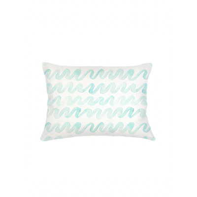 Coussin en lin 14 x 20 Aqua