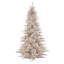 3' Silver Tinsel Fir Artificial Christmas Tree with 100 LED Clear/White Lights with Stand-1903941132