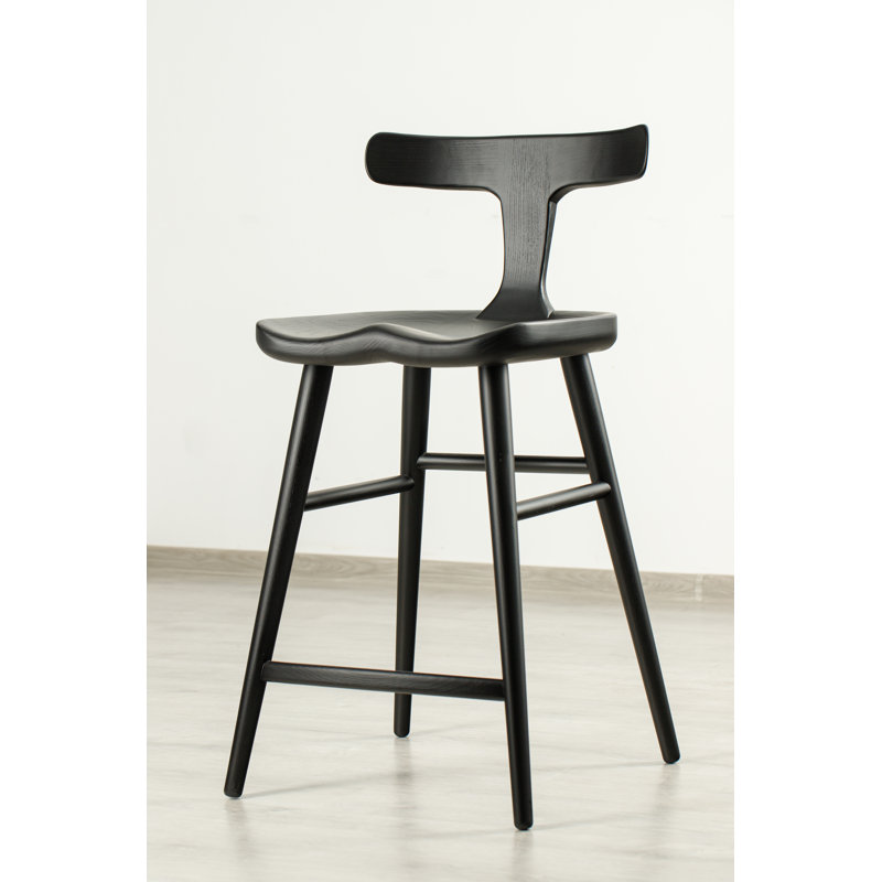 Anvil Chair With Back, Counter Stool (25” Seat Height), Matte Black