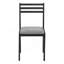 Ensemble de table de salle à manger, ensemble de 3 pièces, petit, abattant 35 po, cuisine, métal noir, stratifié gris, contemporain, moderne-1932005660-1932005657