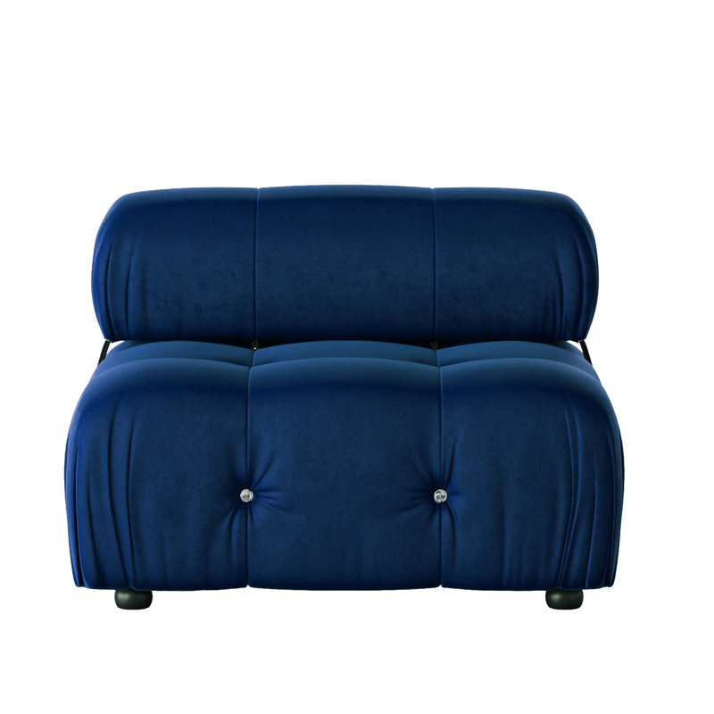 Fauteuil de chambre 34,55 po Cylar, Velours bleu