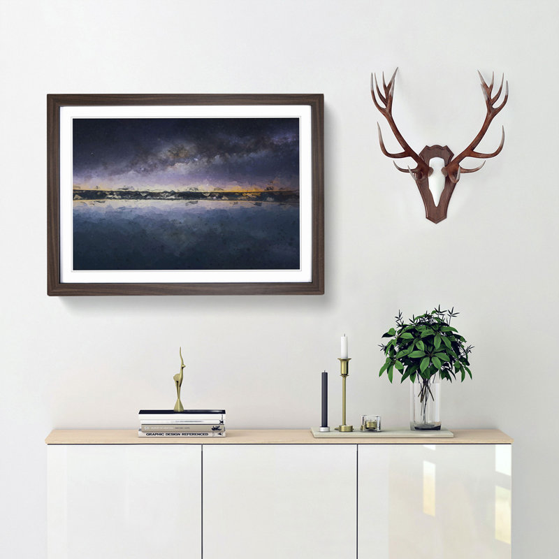 The Atacama Desert in Chile in Abstract - Picture Frame Graphic Art Print, 48cm H x 65cm W x 2cm D, Walnut Framed