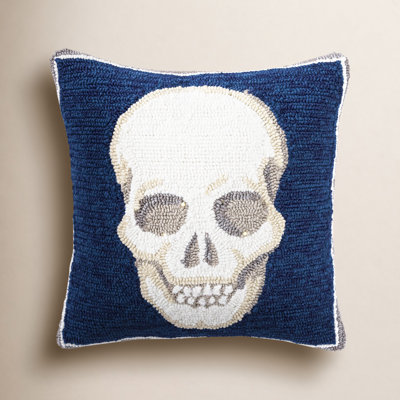 Embroidered Indoor/Outdoor Throw Pillow