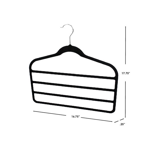 USTECH 5-Tier Adjustable Non-Slip Clips Skirt Hanger, Space-Saving 3 Packs