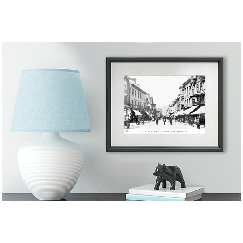 Coventry, Bishop Street From Cross Cheaping 1892 - Single Picture Frame Print, 40cm H x 50cm W x 2.3cm D