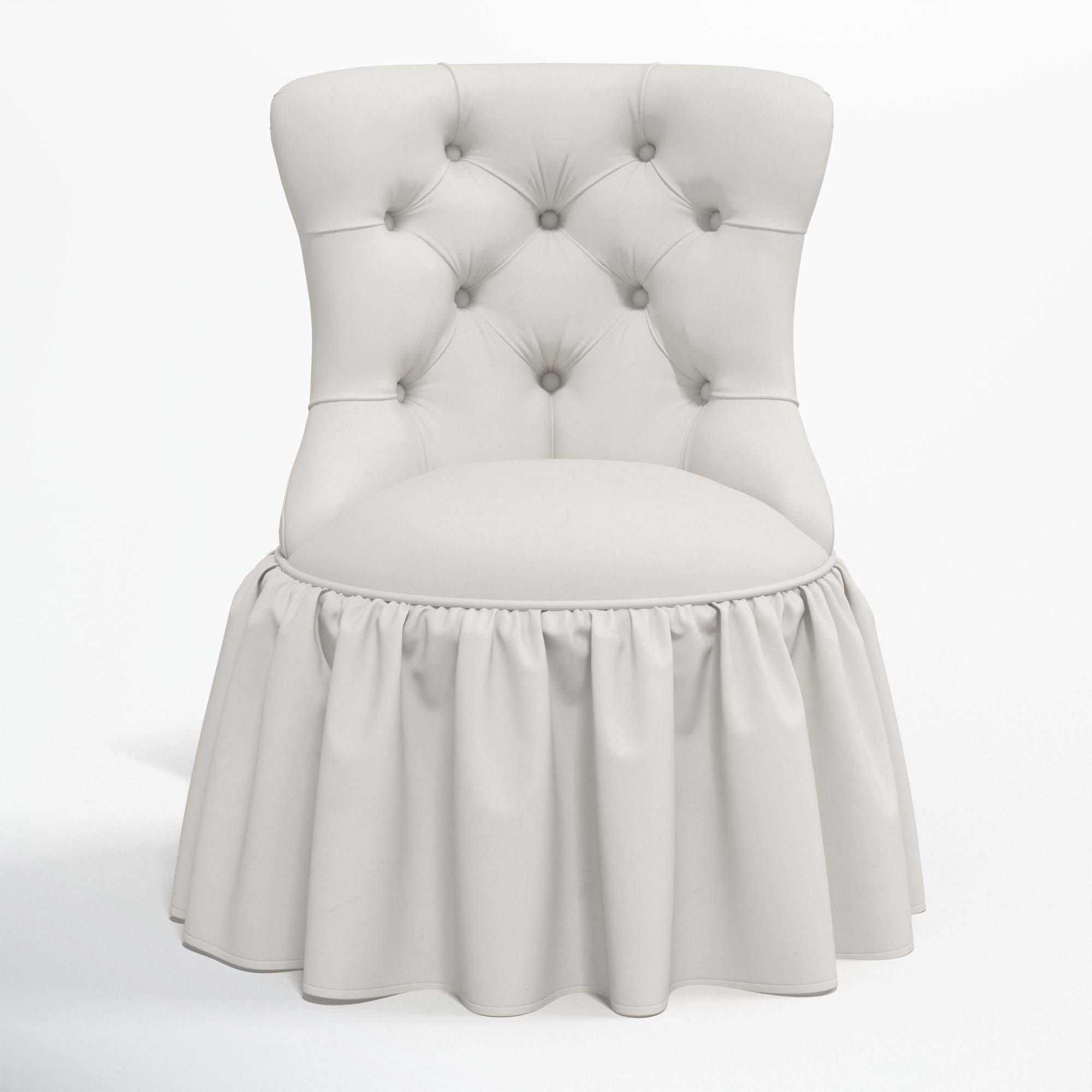 Minnie Upholstered Side Chair, Bella Light Gray Performance Velvet