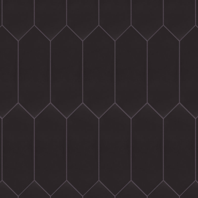 Carreau de porcelaine biseauté 4 po x 12 po Kite, Noir