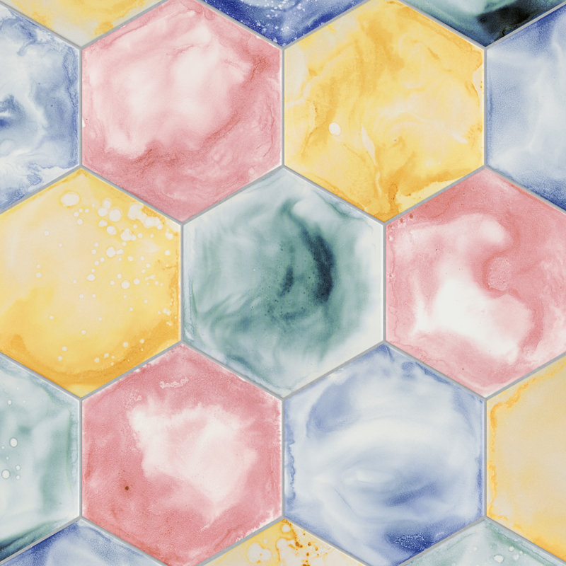 Raktion Hex 9" X 10" Porcelain Floor And Wall Tile