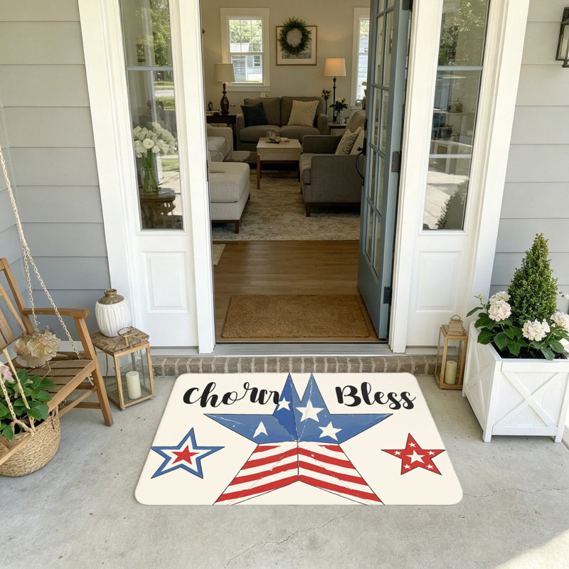 Paillasson God Bless Patriotic Star