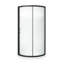 Ensemble de douche d'angle arrondi Breeze 84 cm L x 84 cm l x 196 cm H, noir mat, porte coulissante, parois et receveur dépolis-1724753868-1662269890