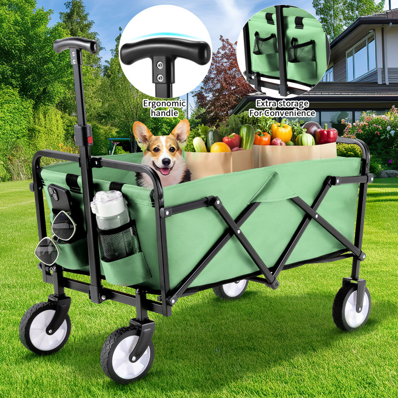 92cm H x 46cm W Utility Cart, Green