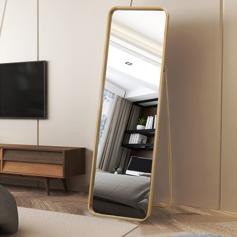 Miroir biseauté pleine longueur, Doré