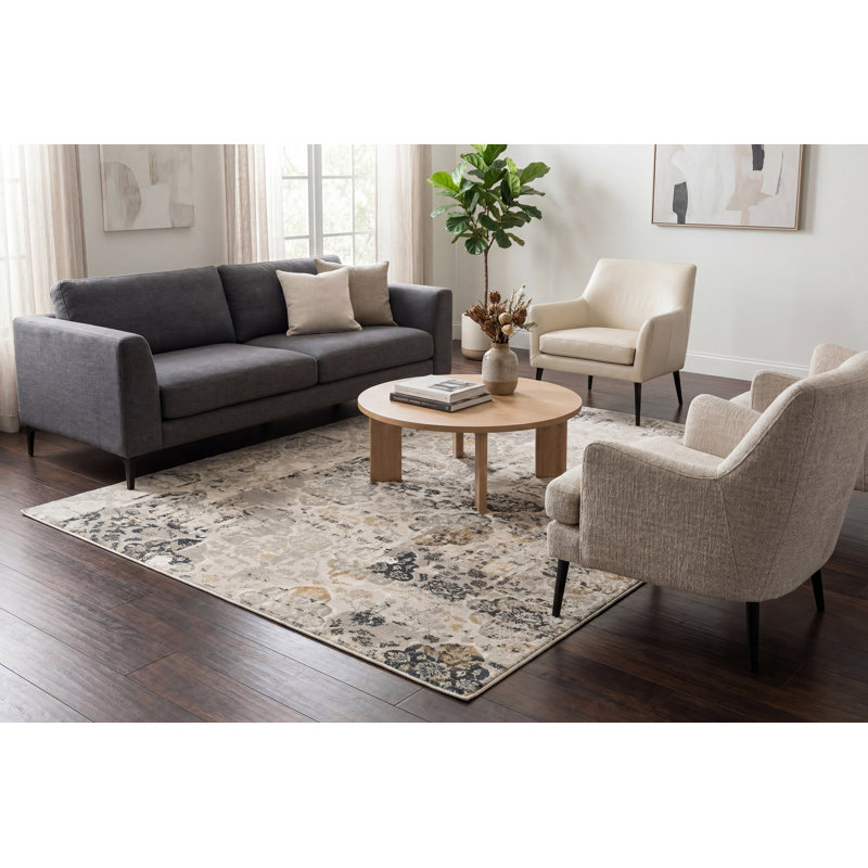 Grisby Abstract Indoor Rug, Rectangle 7'10" x 10'10"