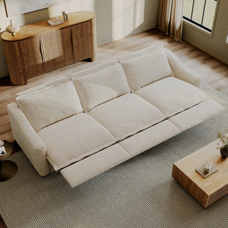 Ergopals-Canapé inclinable électrique, 36" H x 121" W x 37.5" D, Beige