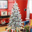 Arbre de Noël artificiel enneigé avec neige-767702238