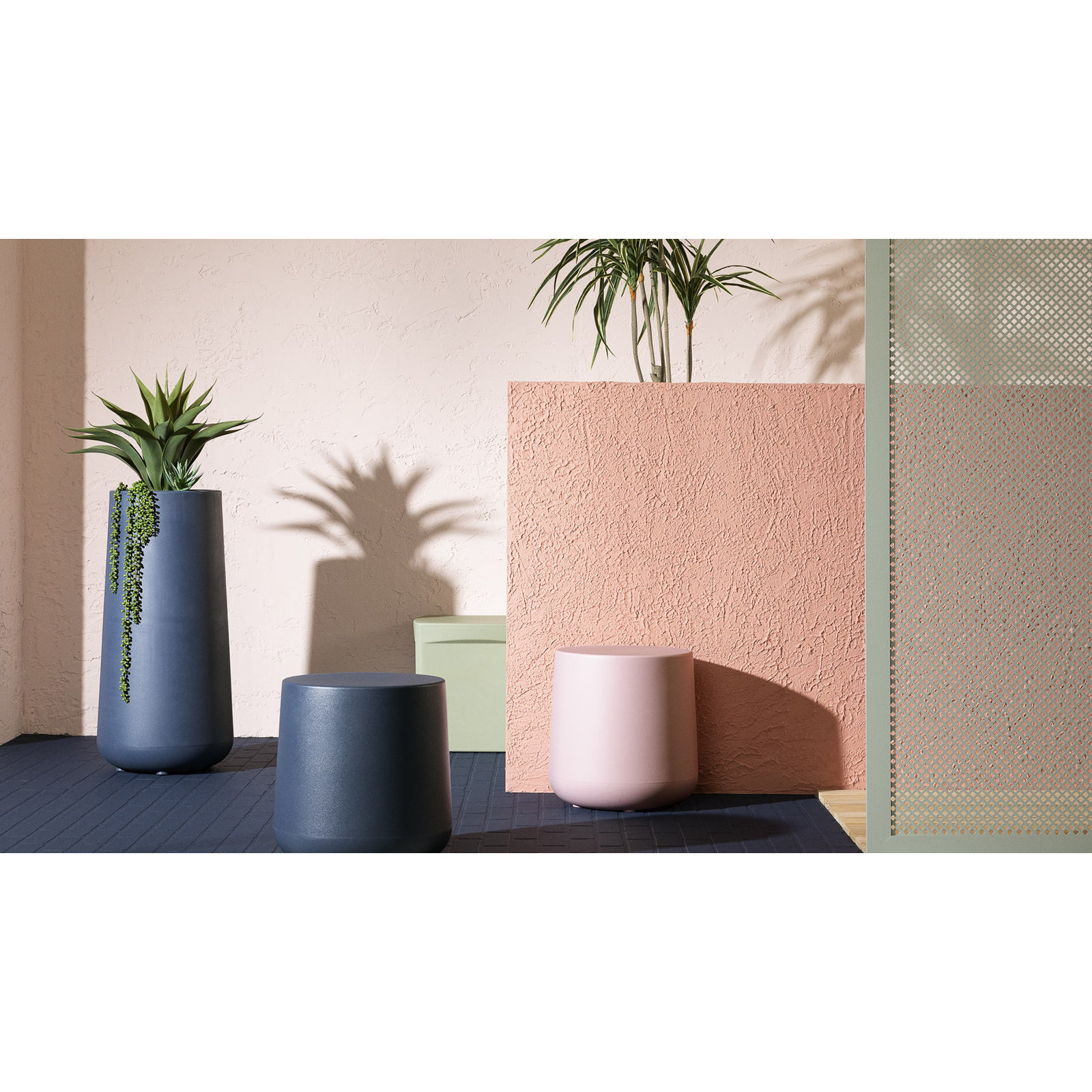 Dalya Pot Planter, Blue