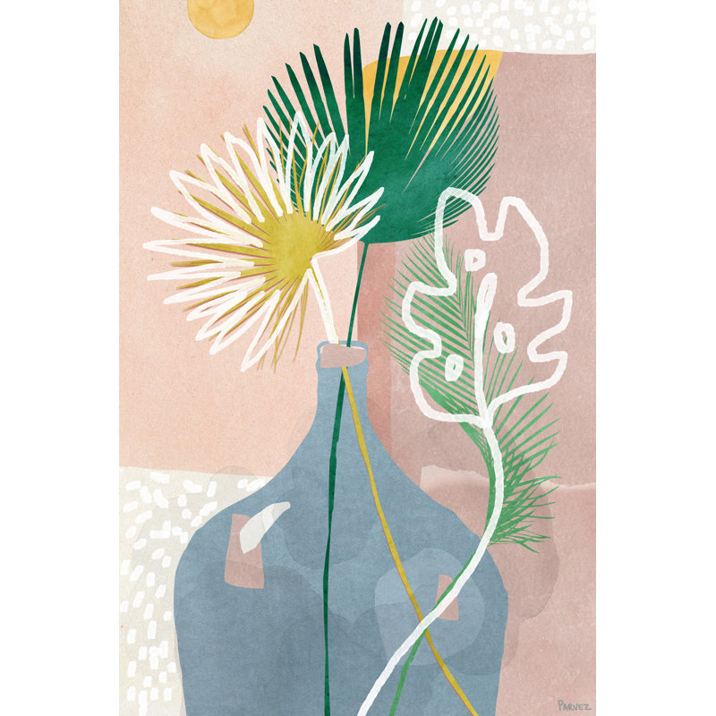 'Fan Leaf' Print on Canvas, 60" H x 40" W x 1.5" D