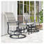Ensemble de 2 chaises d'extérieur pivotantes en osier avec structure en acier Outsunny, jaune