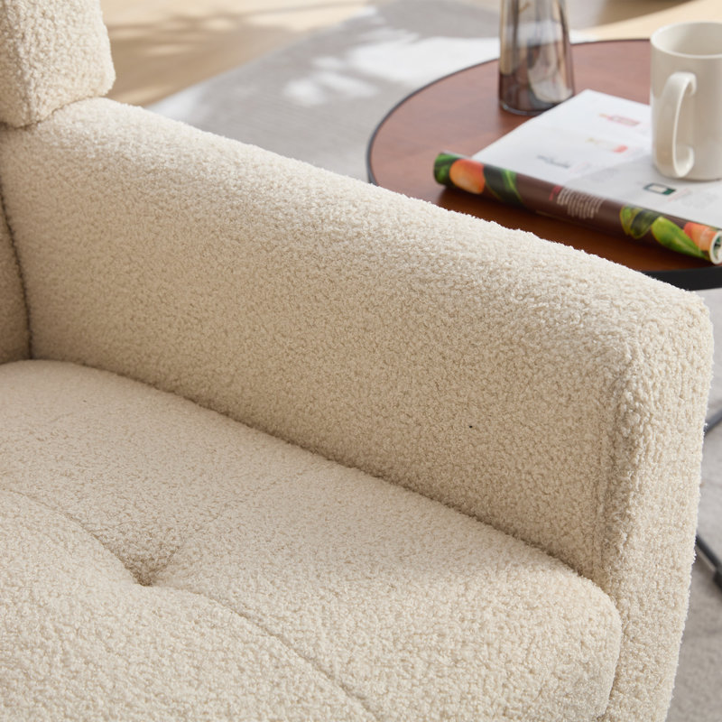 Fauteuil d'appoint Bolanle, Beige Boucle