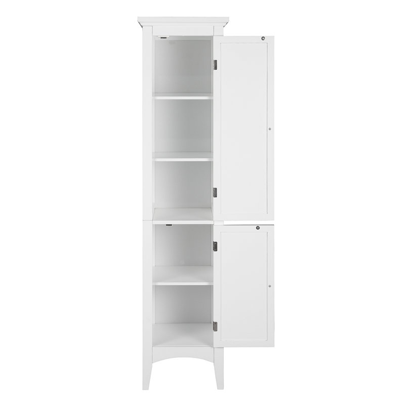 Ethan Freestanding Linen Cabinet, White