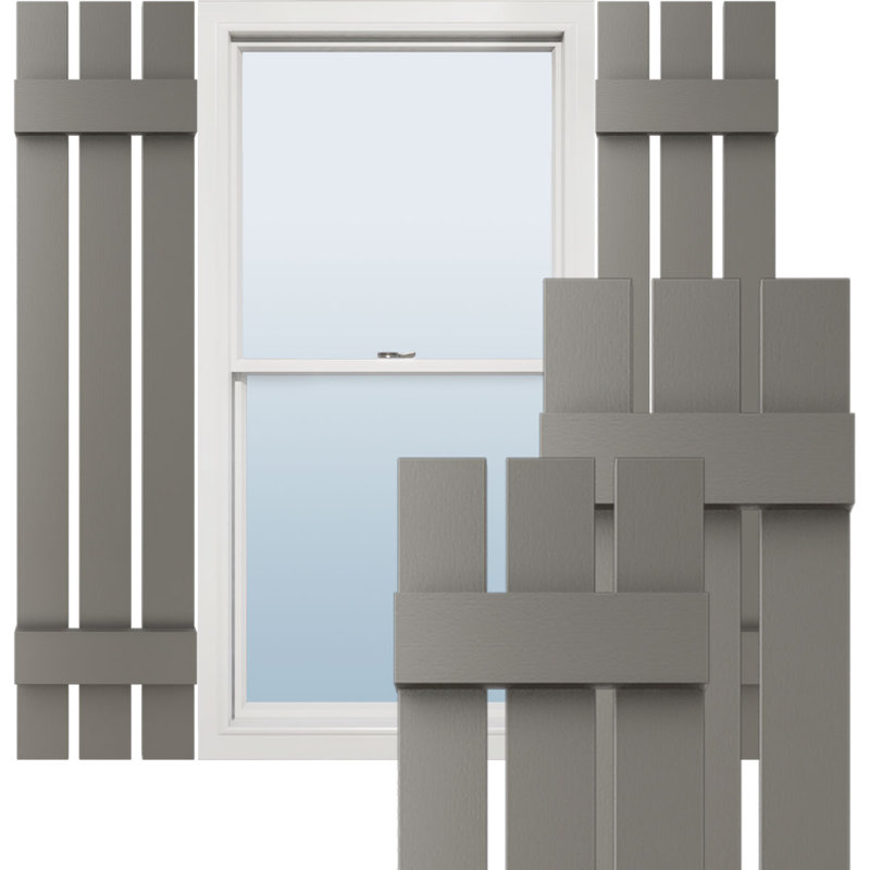 Volets Lifetime, 31" H x 12" W x 1" D, Gris tuxedo