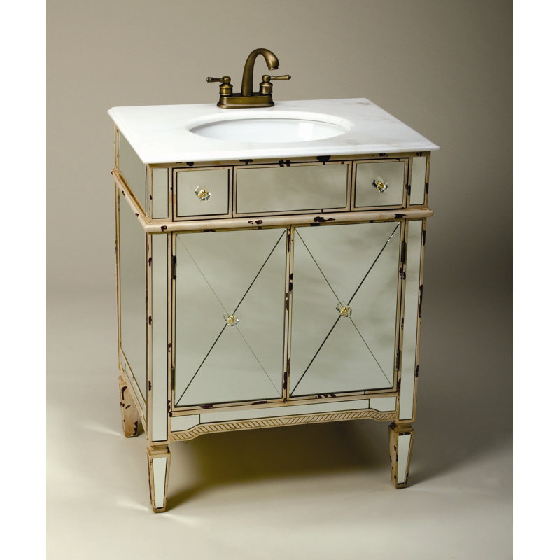 27'' Single Bathroom Vanity with Stone Top