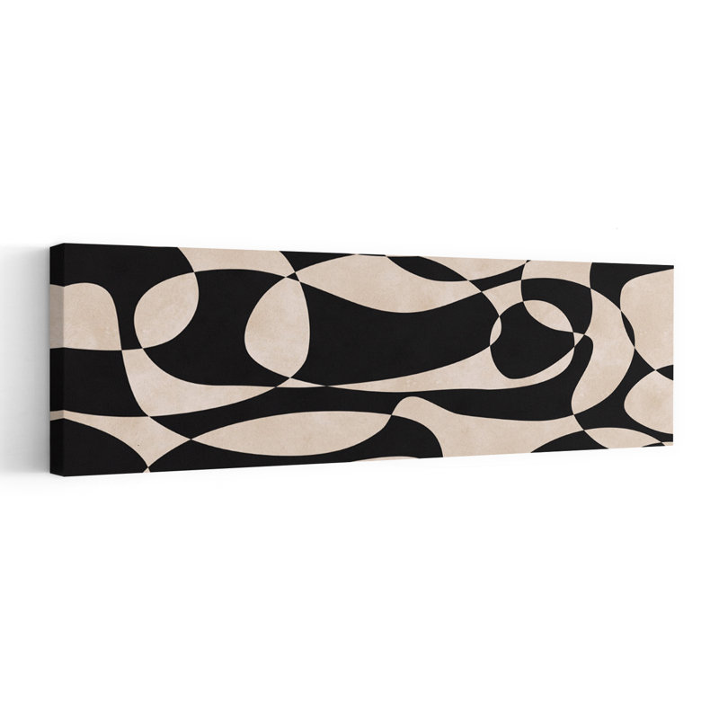 Organic Wavy Pattern by Vitor Costa - Wrapped Canvas Panoramic Print, 30.48 cm H x 91.44 cm W