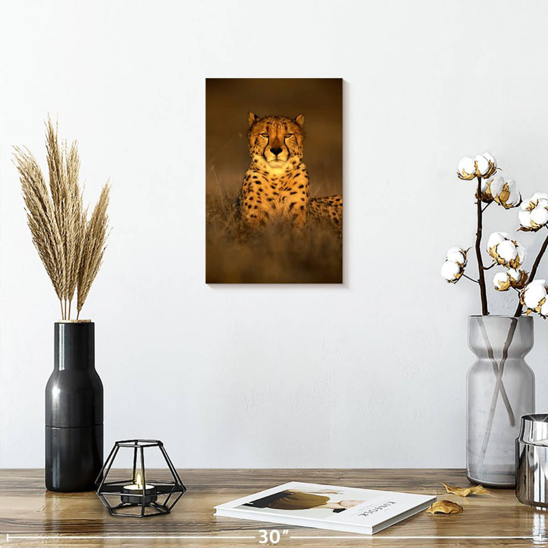 Cheetah Wild Cat, 12" H x 8" W