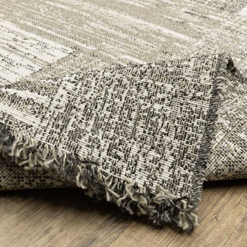 Rayfe Geometric Indoor / Outdoor Rug, Rectangle 3'3" x 5'